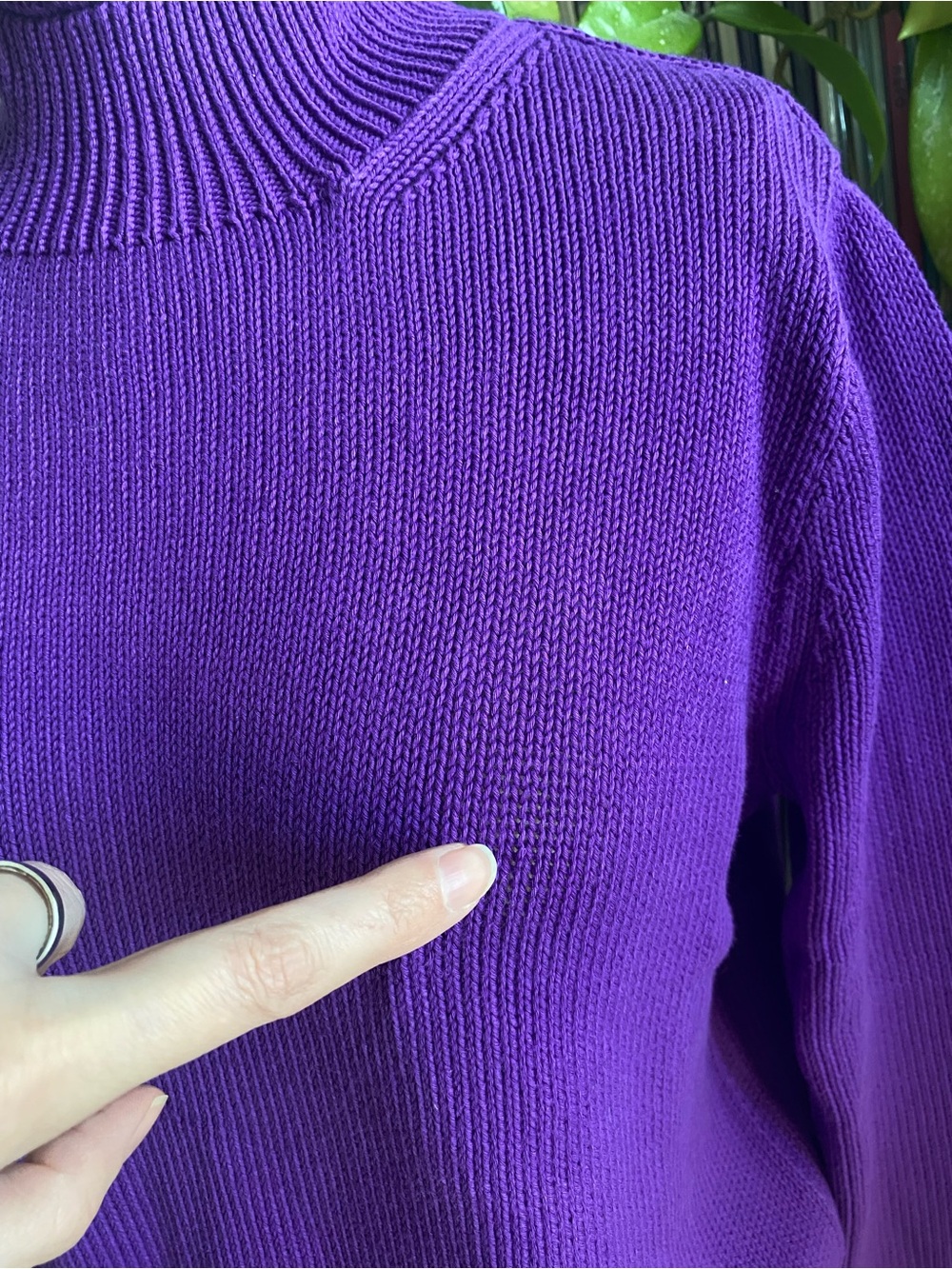 EUC JCREW - Purple Roll Neck Cotton Summer Sweater - Size Small - Picture 2 of 4
